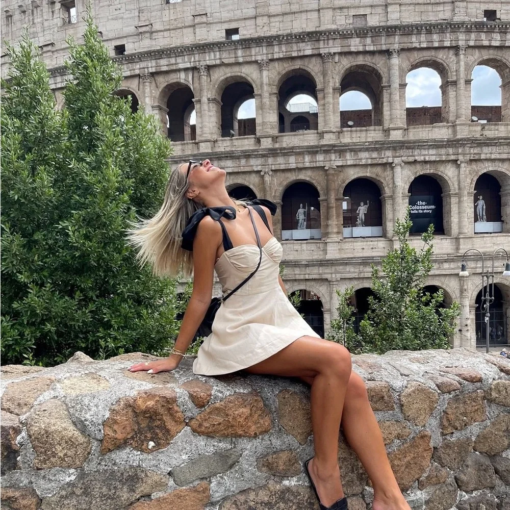 ZARA Ruffled Mini Dress - Picture 4 of 10